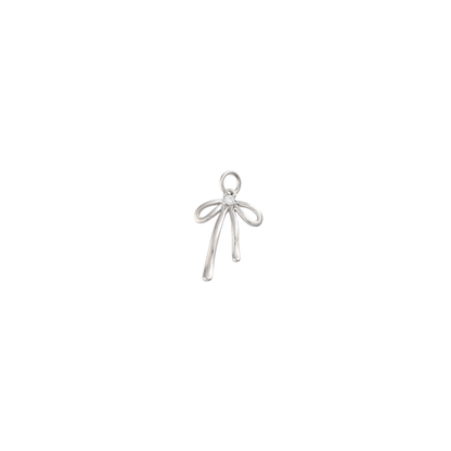 Silver palm tree pendant on a white background