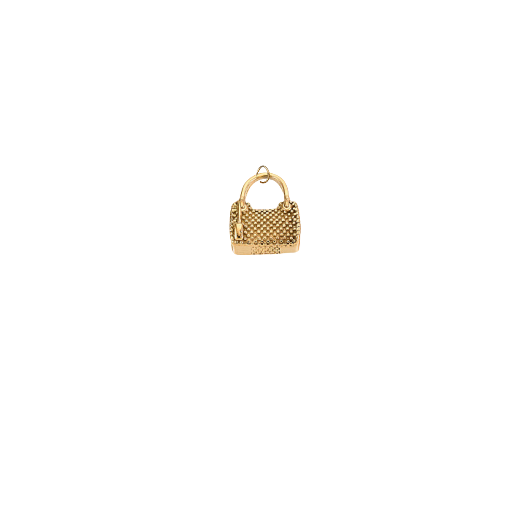 Gold Honeycomb Luxe Mini Purse Charm