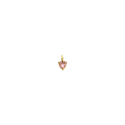 Gold Pink Heart Charm | Waterproof Stainless Steel
