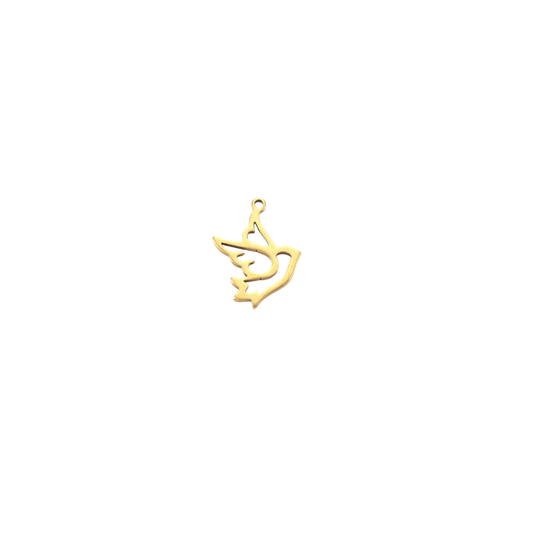 Gold Holy Spirit Dove Charm - Waterproof Stainless Steel