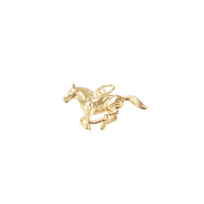 Gold Race Horse Charm