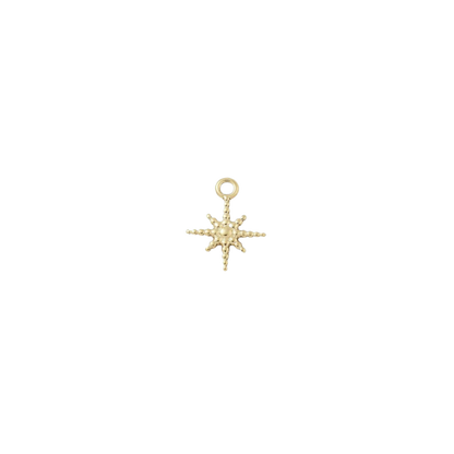 Gold Dewdrop Beaded Star Charm | Waterproof Stainless Steel