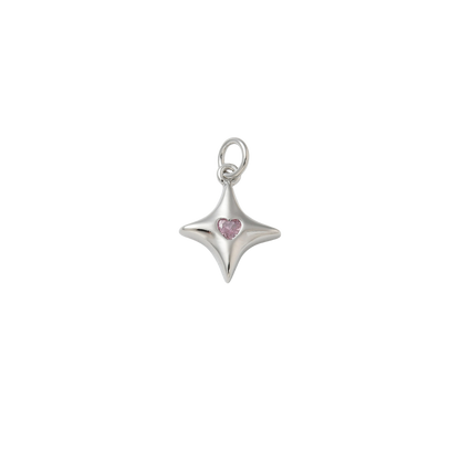 Silver Gleaming Star Charm