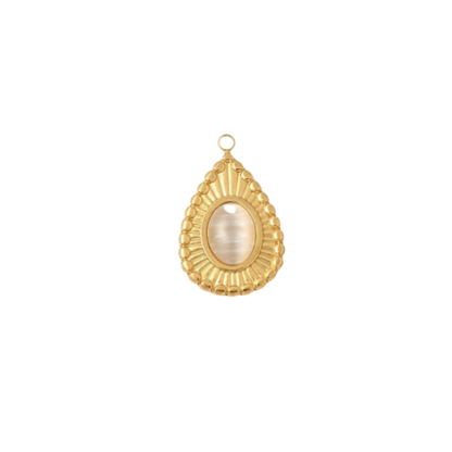 Inner Glow Teardrop Charm | Waterproof Stainless Steel