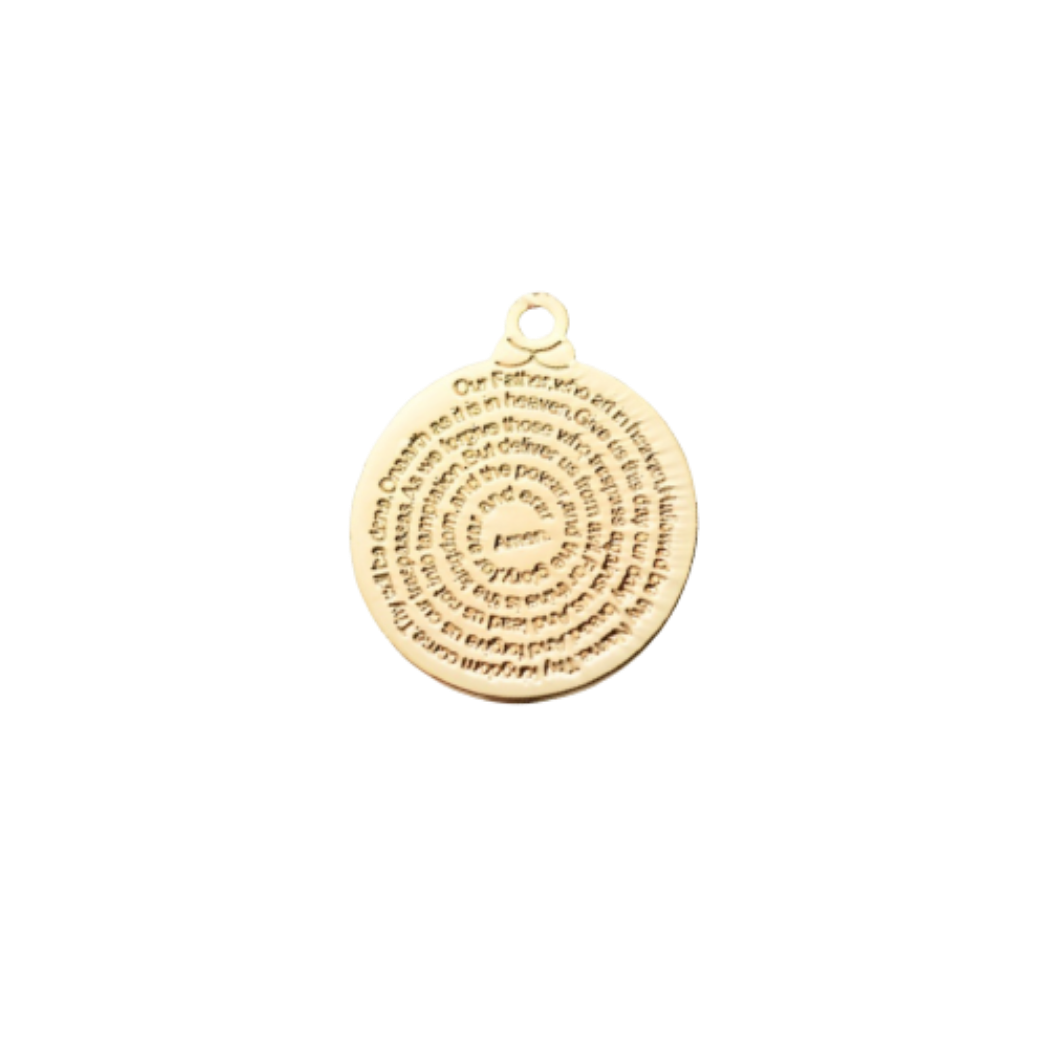 Gold Lord's Prayer Charm