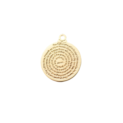 Gold Lord's Prayer Charm