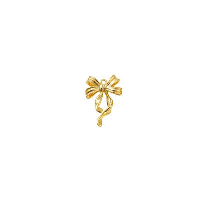 Gold Ribbon Bow Charm