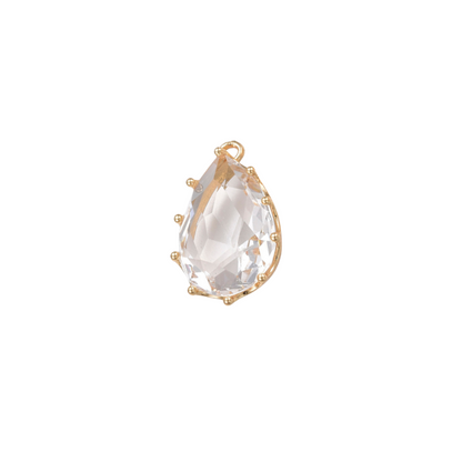 Front view of the Gold Glam Teardrop Charm