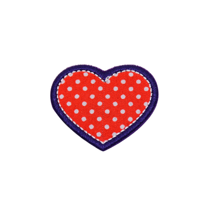 Front view of the Polka-Dotted Sweetheart Patch