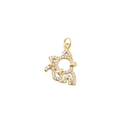 Transparent view of the Gold Dazzle Meow Charm