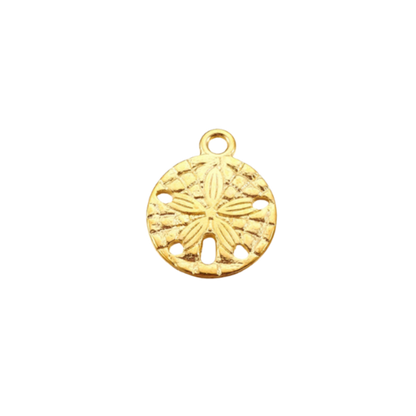 Transparent view of the Gold Sand Dollar Charm