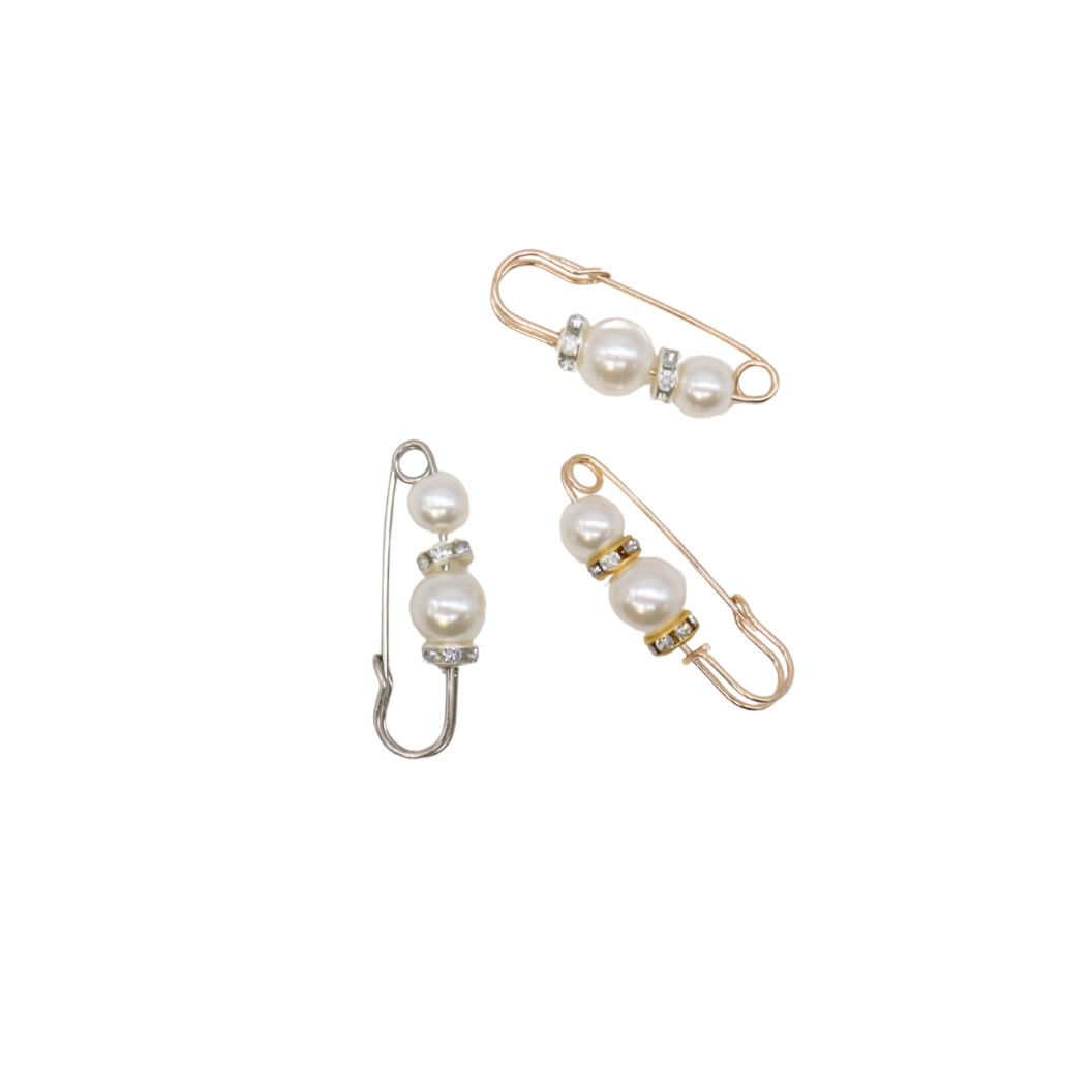 Assorted Small Pearl Brooch (Pack of 2)