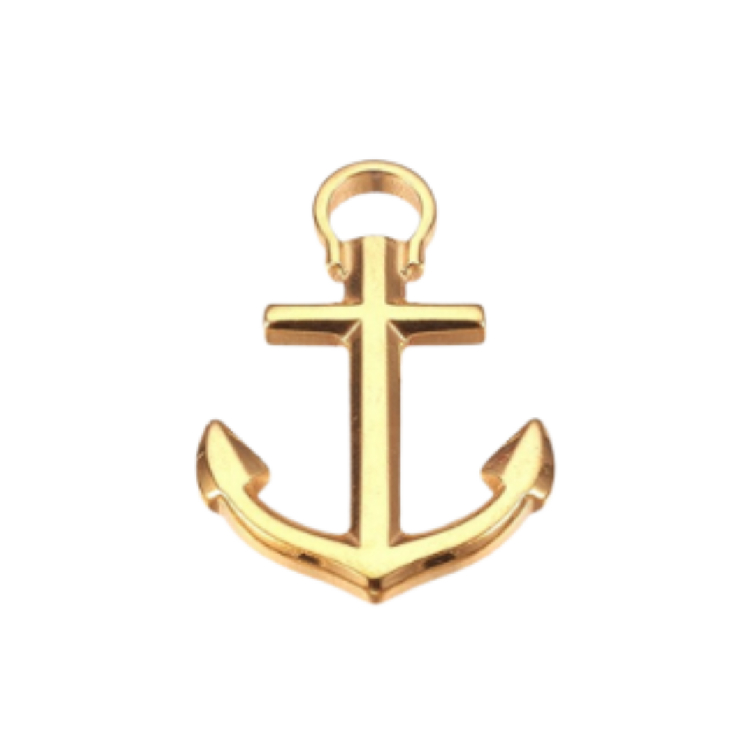 Transparent view of the Gold Anchor of Grace Charm