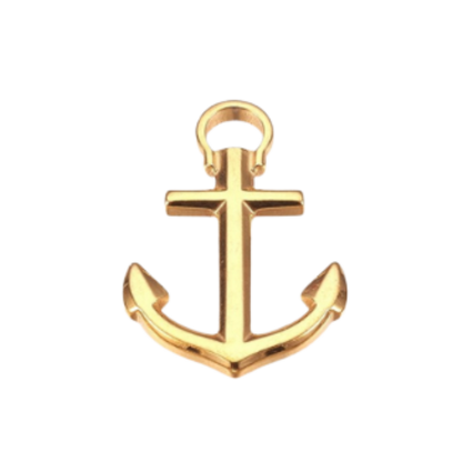 Transparent view of the Gold Anchor of Grace Charm
