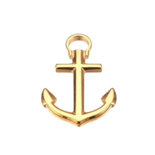 Front view of the Gold Anchor of Grace Charm