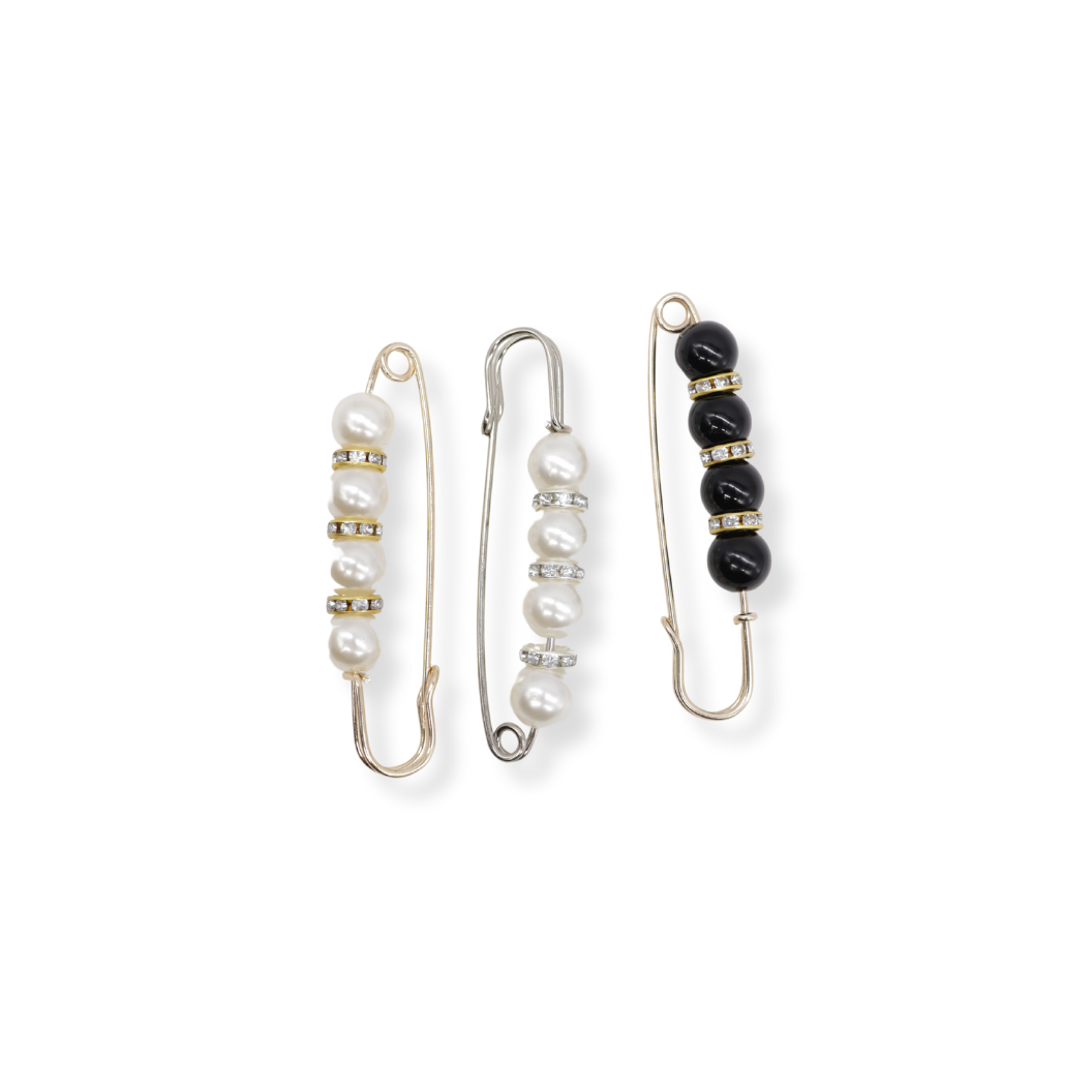 Assorted Large Pearl Brooch (Pack of 2)