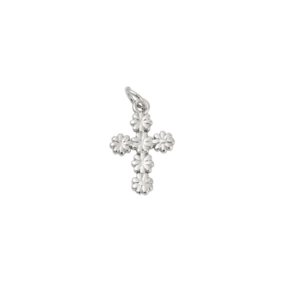 Transparent view of the Silver Daisy Cross Charm
