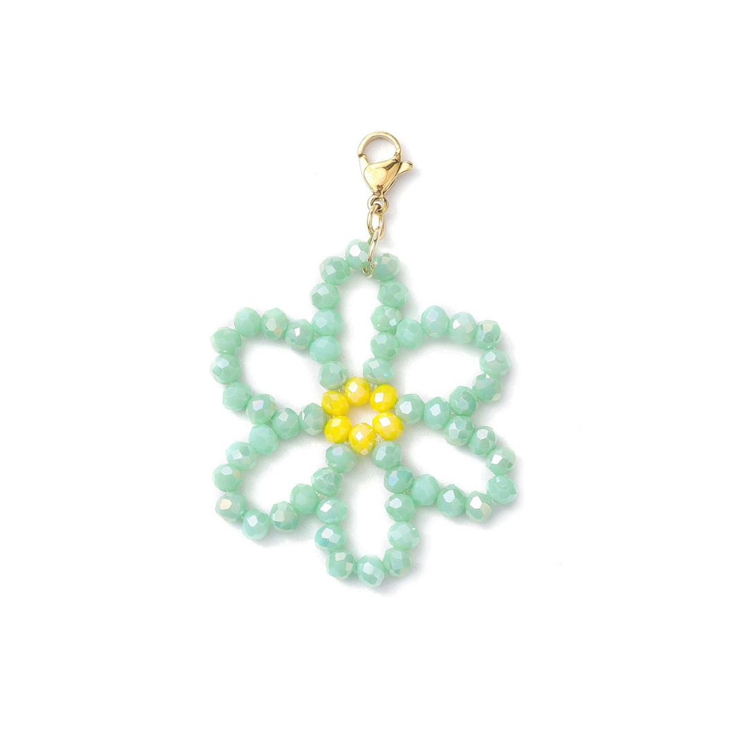 Assorted Beaded Flower Charms | Pack of 2