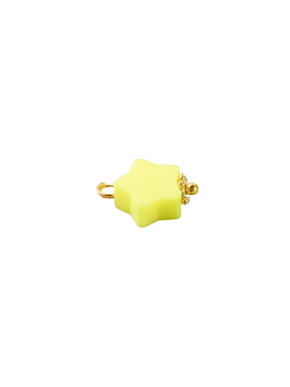 Front of the Gold Handmade Polymer Clay Star Charms | Assorted | Yellow