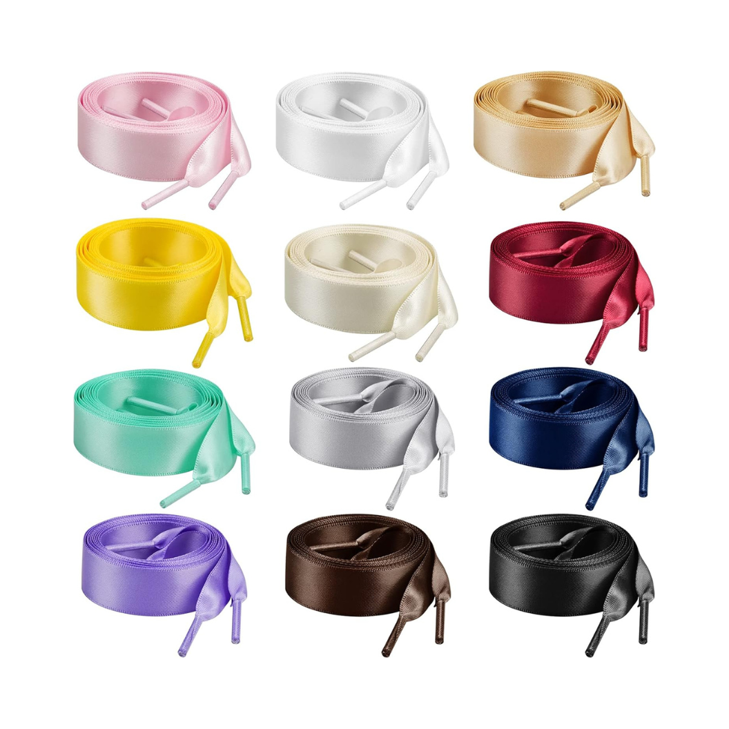 Assorted Satin Shoe Laces | Pack of 5