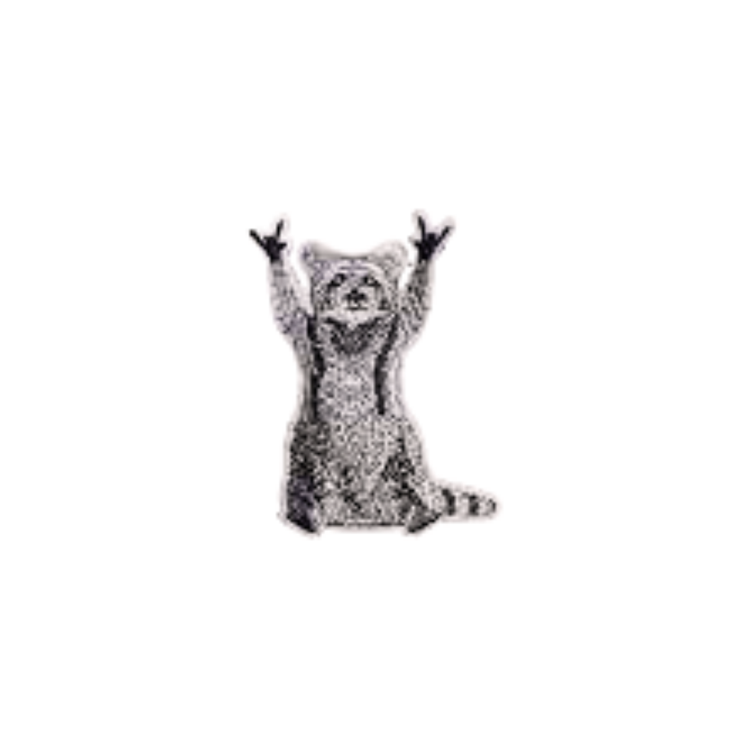Transparent front view of the Ole Merle Raccoon Patch