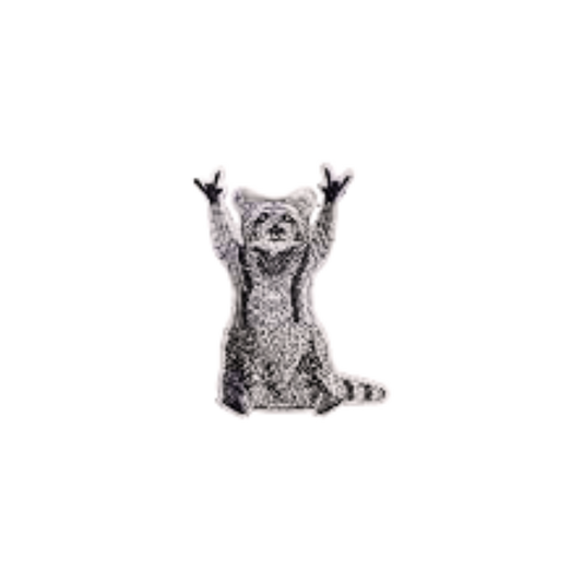 Transparent front view of the Ole Merle Raccoon Patch