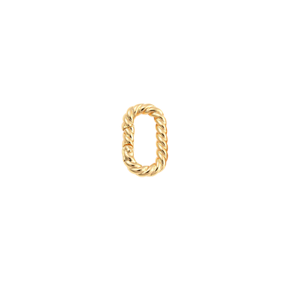 Transparent Gold Twisted Blair Carabiner | Twisted Oval Necklace Carabiner 
