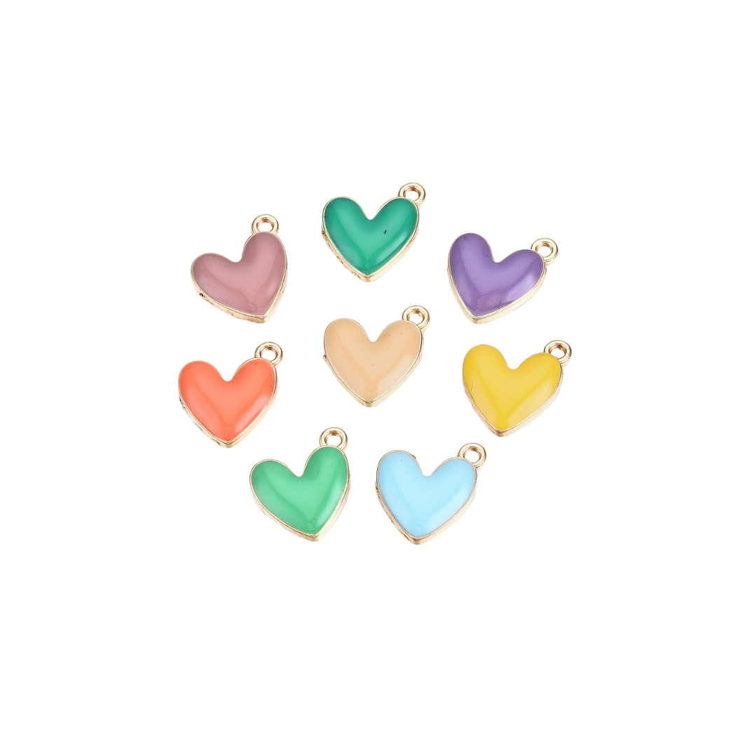 Gold Mini Bubble Heart Charm | Assorted