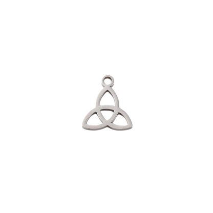 Front view of the Silver Eternal Trinity Charm
