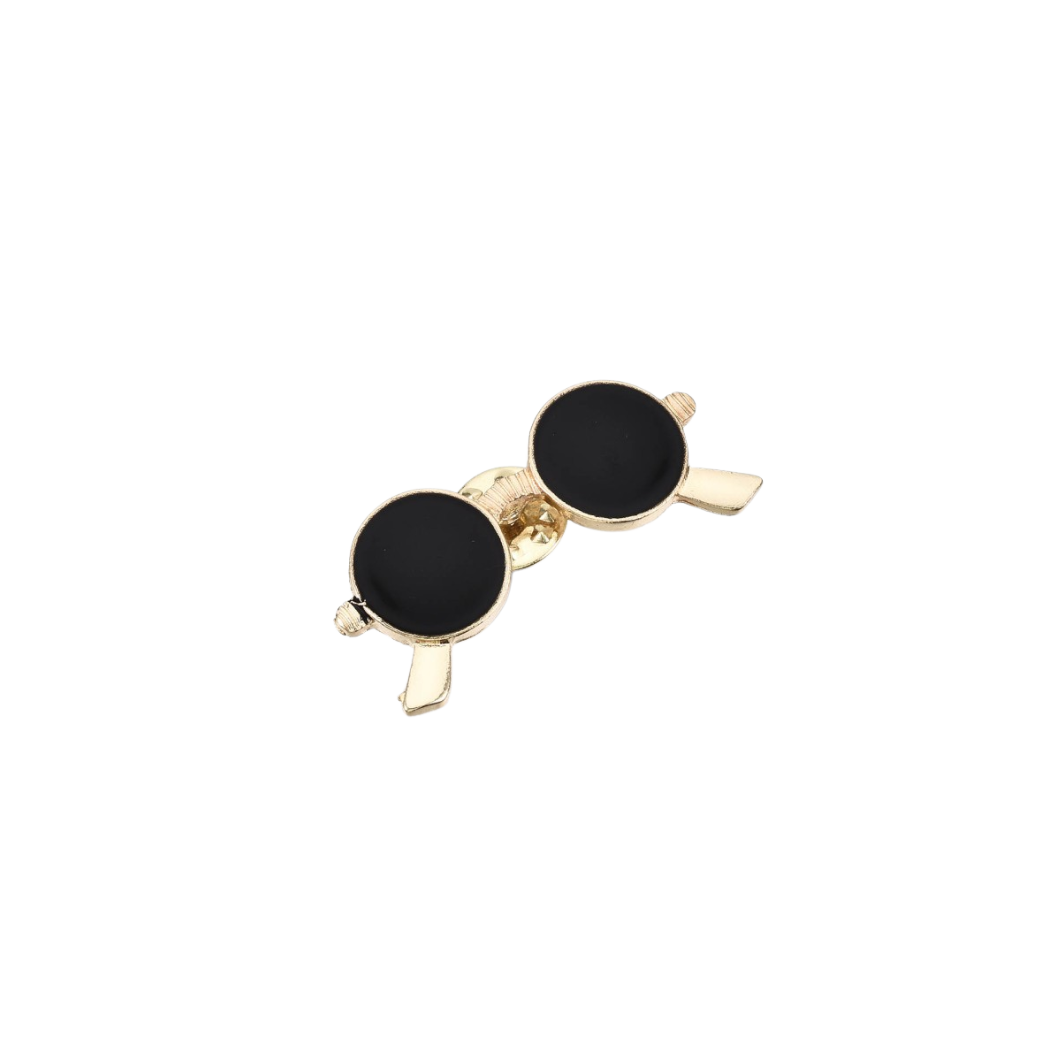 Gold Retro Sunglasses Pin transparent