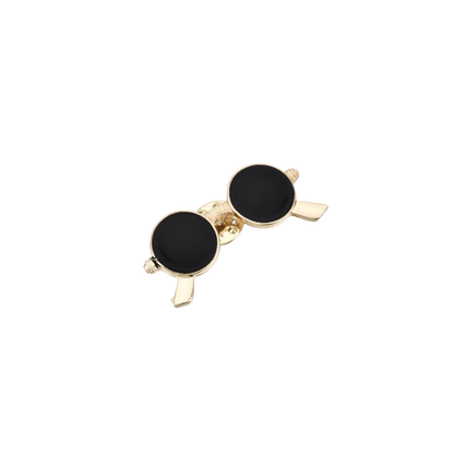 Gold Retro Sunglasses Pin transparent