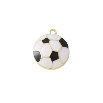 Transparent view of the Gold Score Soccer Ball Charm