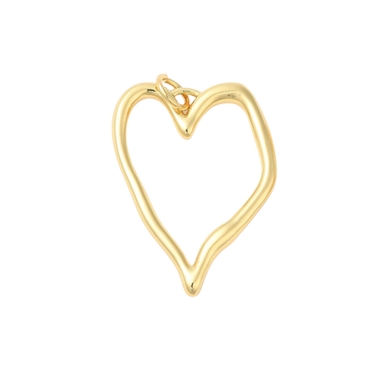 Transparent view of the Gold Handwritten Heart Charm