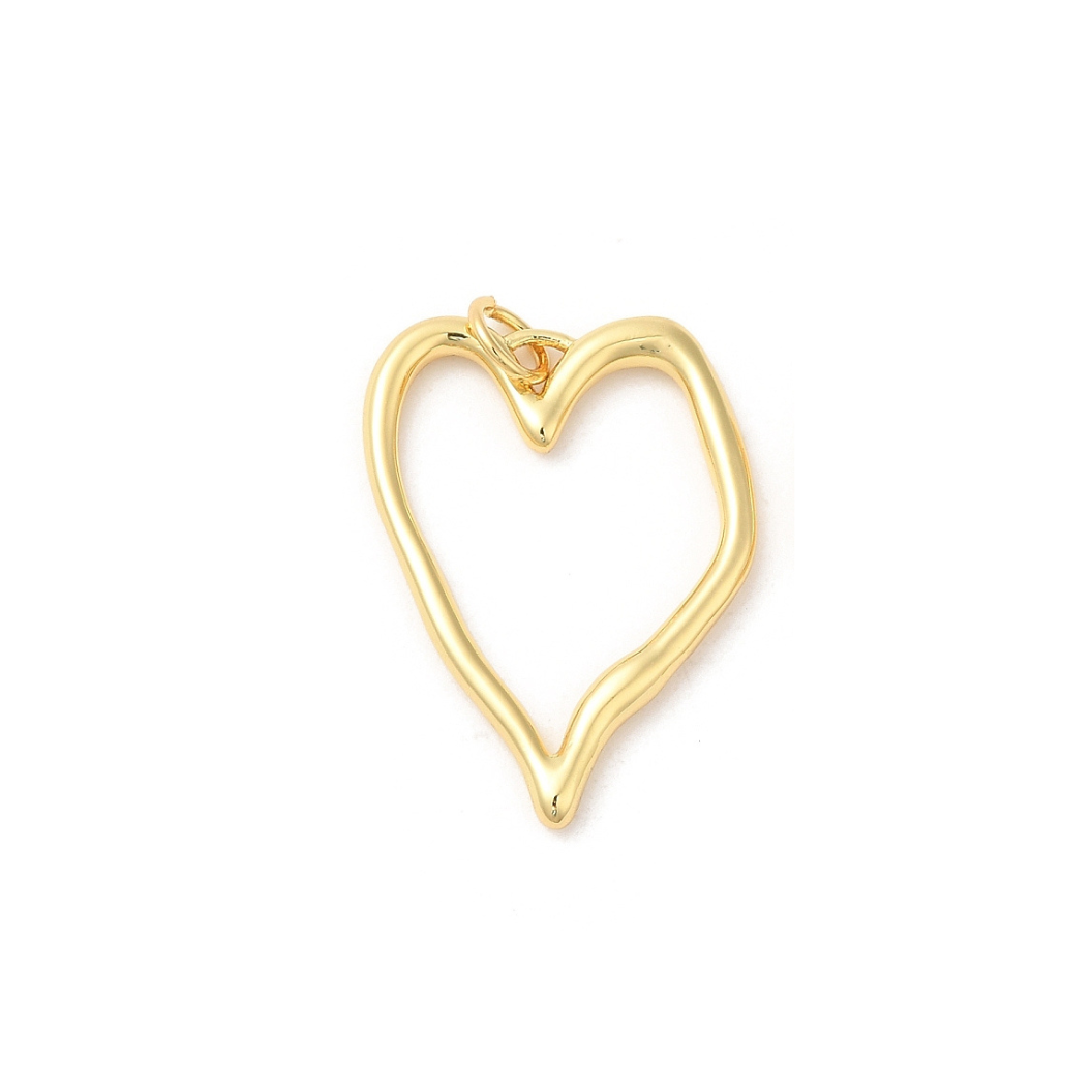 Gold Handwritten Heart Charm