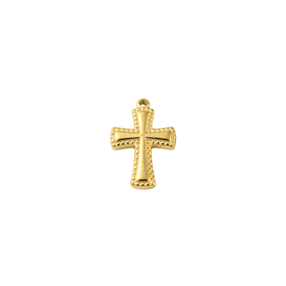 Front view of the Gold Sacred Cross Charm
