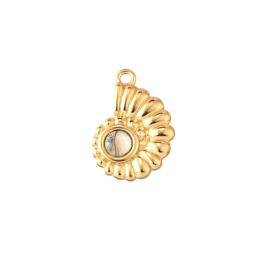Gold Conch Shell Charm