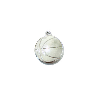 Silver Basketball Charm