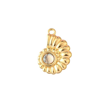 Gold Conch Shell Charm