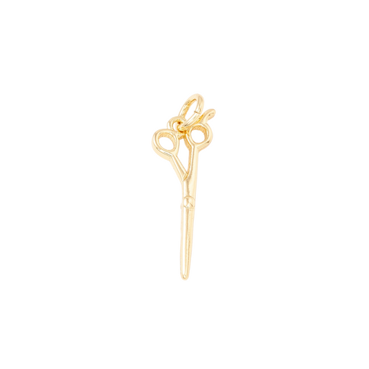 Gold Cosmetologist Scissors Charm