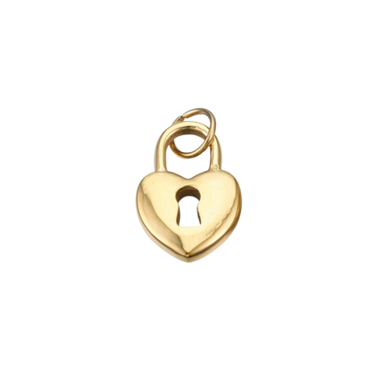 Gold Locked in Love Charm | Waterproof Stainless Steel