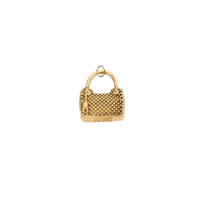 Gold Honeycomb Luxe Mini Purse Charm