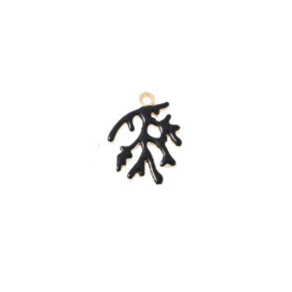 Transparent view of the Gold Coral Vibes Charm | Assorted | Black