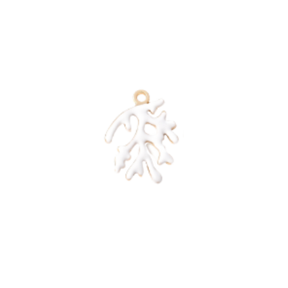 Transparent view of the Gold Coral Vibes Charm | Assorted | White