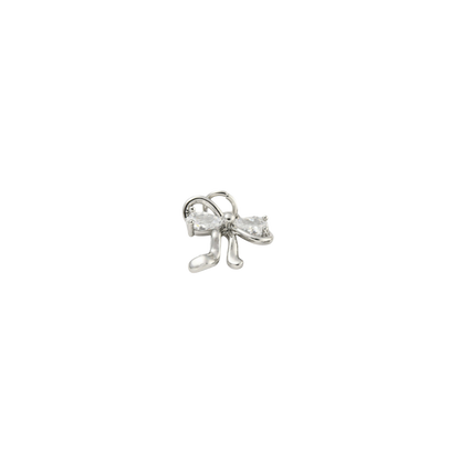 Transparent view of the Silver Starlight Bow with Cubic Zirconia Charm