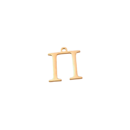 Transparent view of the Gold Greek Life Charms | Pi