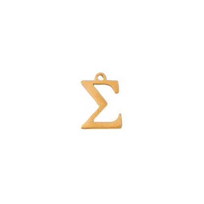 Transparent view of the Gold Greek Life Charms | Sigma