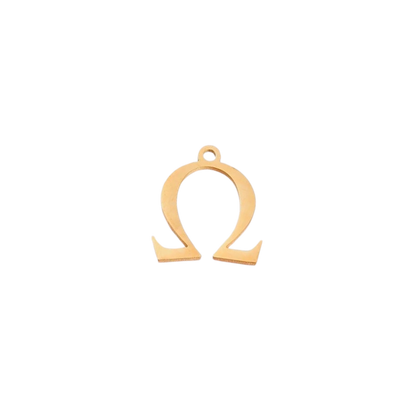 Transparent view of the Gold Greek Life Charms | Omega