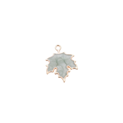 Gold Marbled Leaf Charm