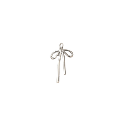 Silver Bow Charm