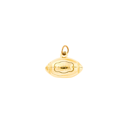 Gold Engraved Football Charm